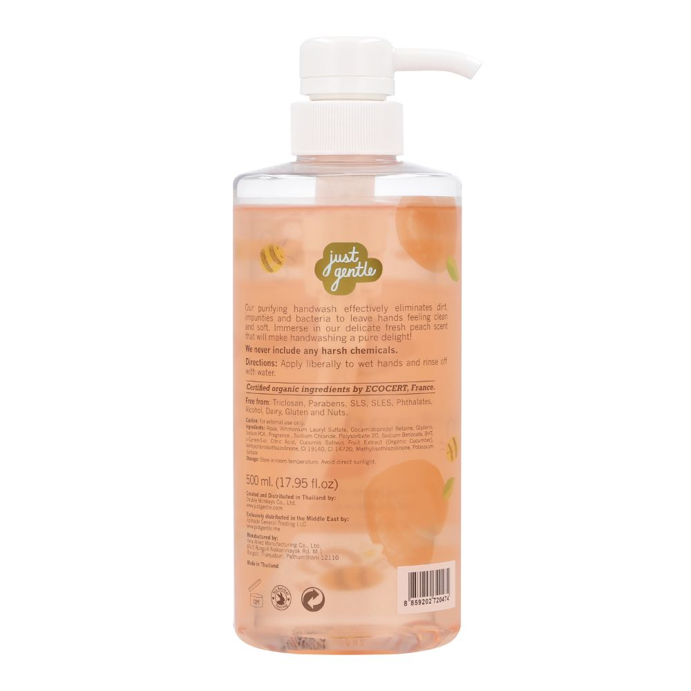 Just Gentle - Purifying Hand Wash - Fresh Peach 500 ml