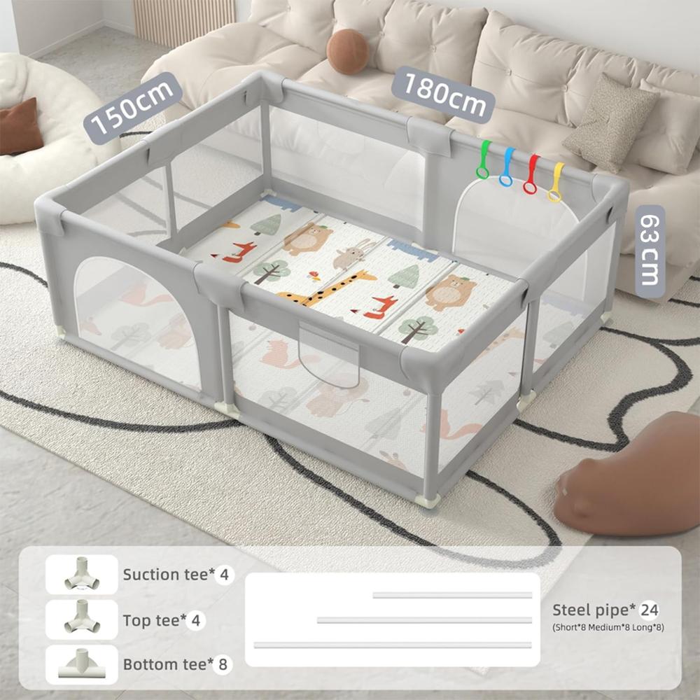 HOCC Extra Large Baby Playpen With Ocean Balls - 50pcs