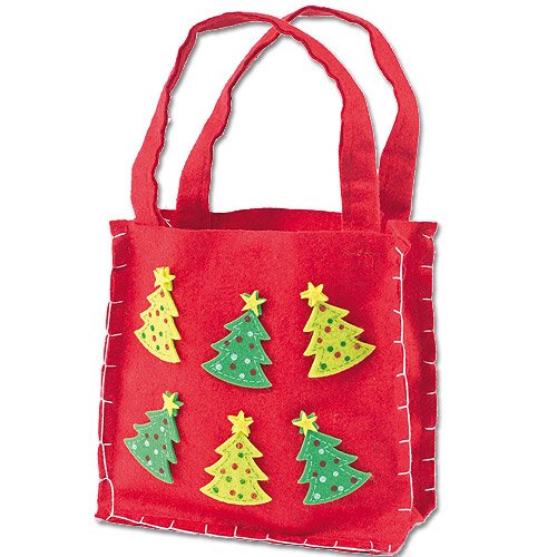 Baker Ross - Christmas Tree Felt Stickers - Pack of 60