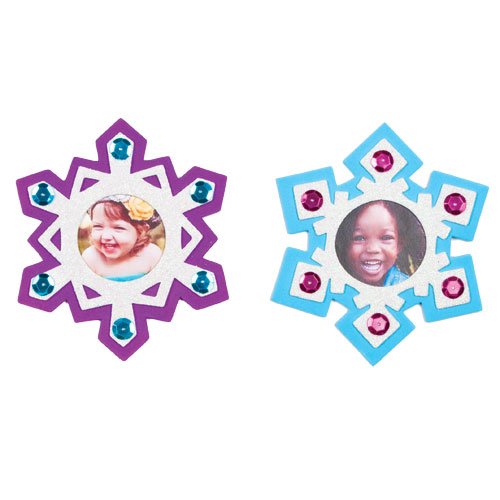 Baker Ross - Snowflake Photo Frame Kit - Pack of 6