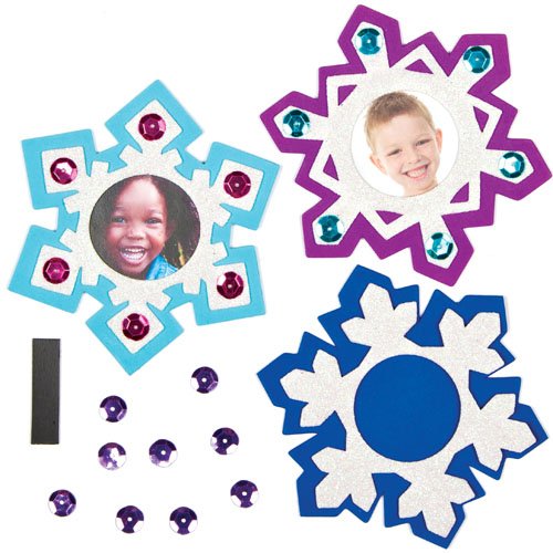 Baker Ross - Snowflake Photo Frame Kit - Pack of 6