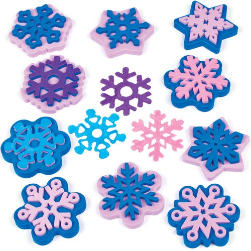 Baker Ross - Snowflake Foam Stampers (Pack Of 10)