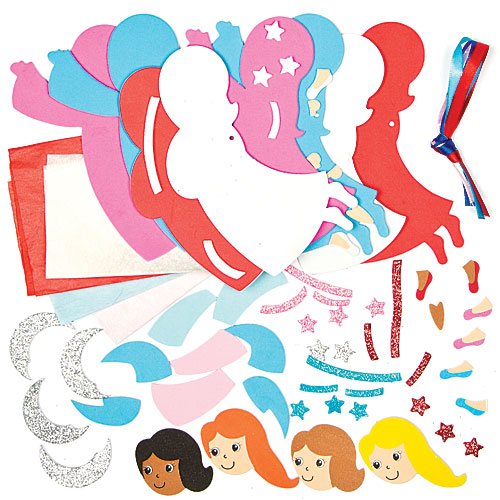 Baker Ross - Angel 3D Crinkle Decoration - Pack of 4