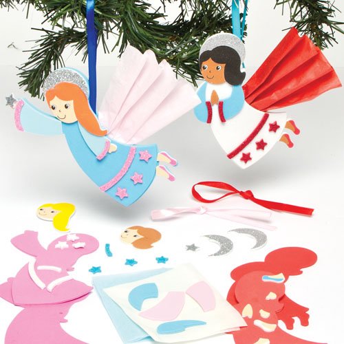 Baker Ross - Angel 3D Crinkle Decoration - Pack of 4
