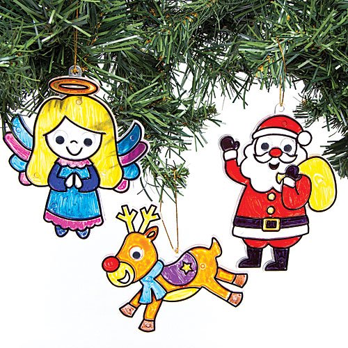 Baker Ross - Christmas Wiggle Eye Suncatchers - Pack of 8