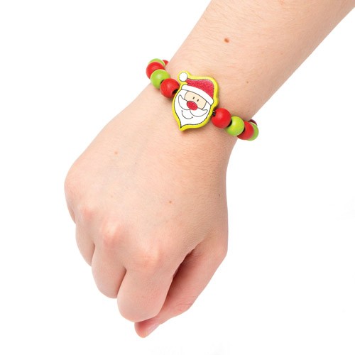 Baker Ross - Christmas Wooden Bracelet Kits - Pack of 4
