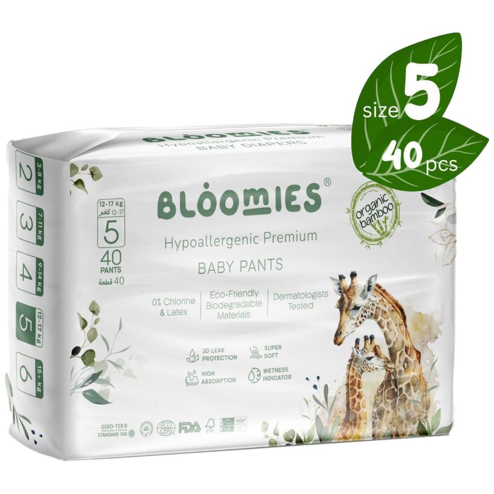 Bloomies - Premium Baby Pants - 12-17 kg - Size 5 - 40pcs