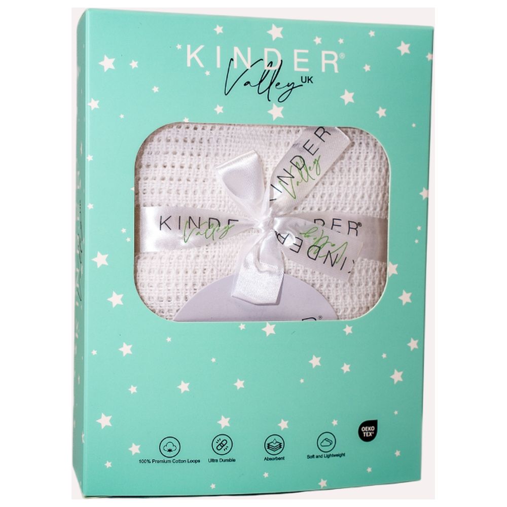 Kinder Valley - Cotton Cellular Blanket - White