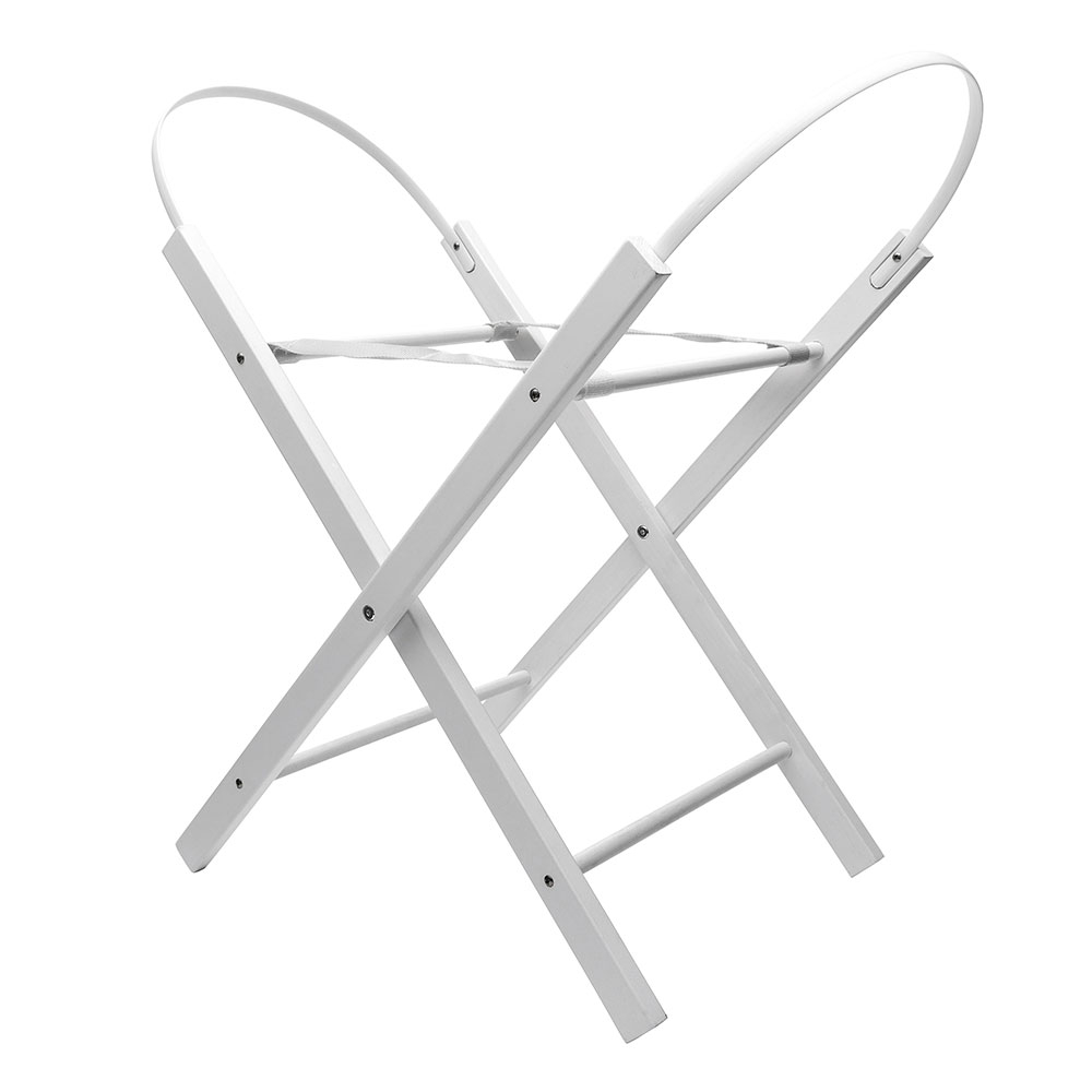Kinder Valley - White Dimple Palm Moses Basket with Stand