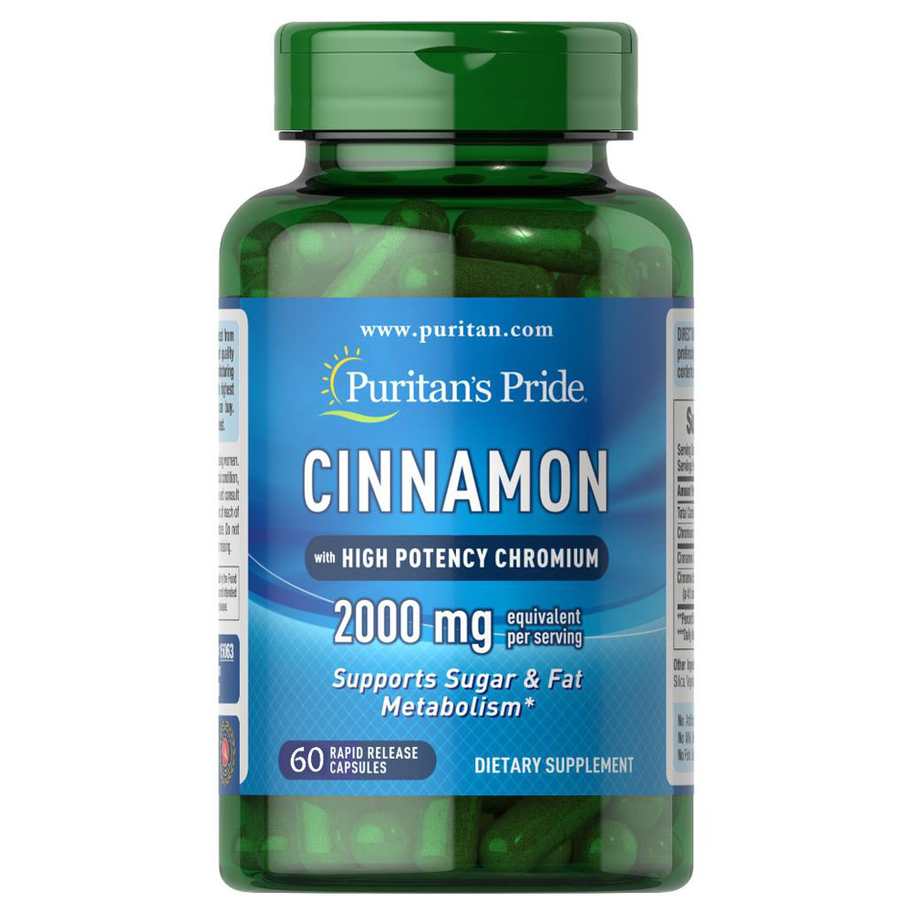 Puritan Pride - Cinnamon Complex with High Potency Chromium - 60 Capsules