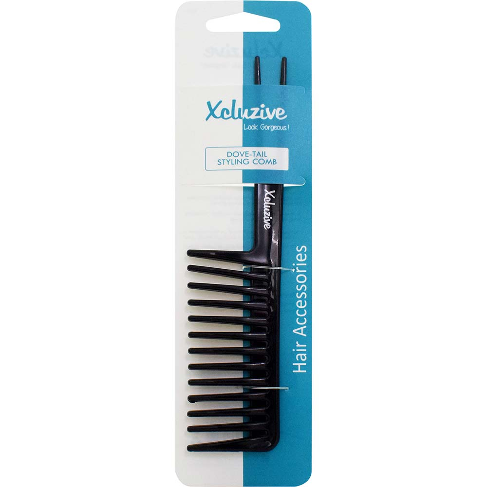 Xcluzive - Dove-Tail Styling Comb 1pc - Assorted