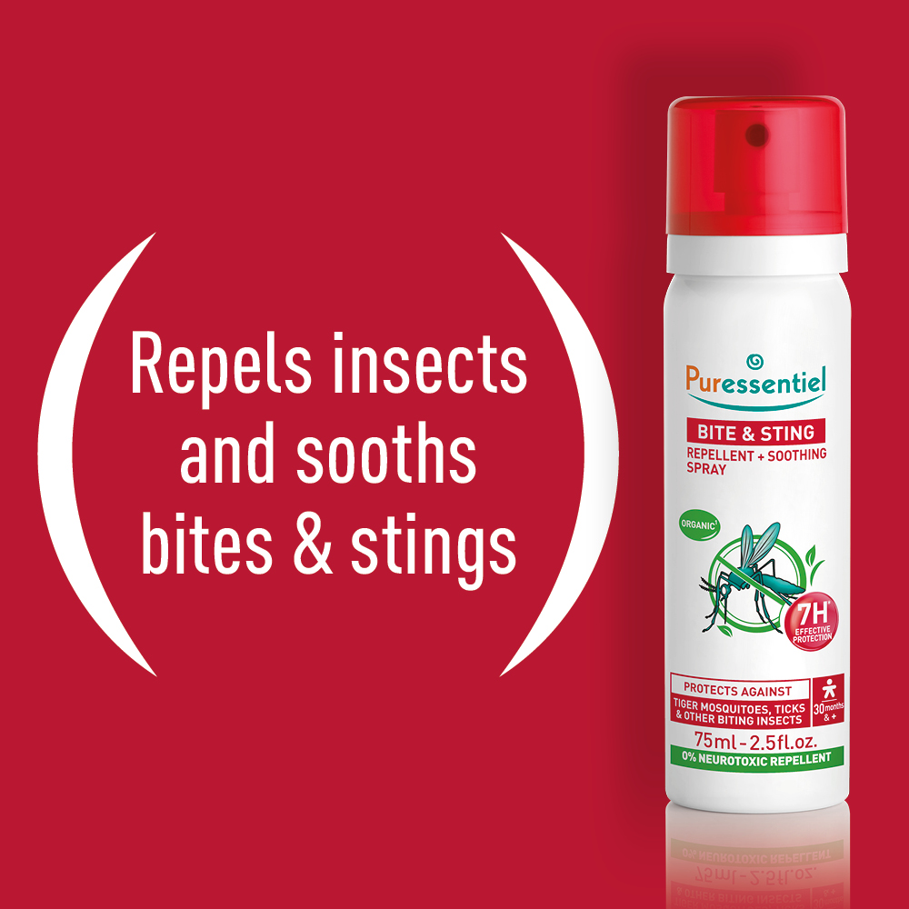 Puressentiel Anti-Sting Spray - 75 ml | Fast-Acting Relief for Insect Bites and Stings 