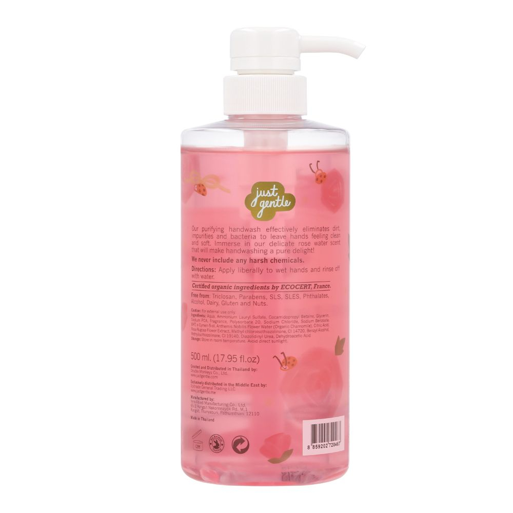 Just Gentle - Purifying Hand Wash - Rose Water 500 ml