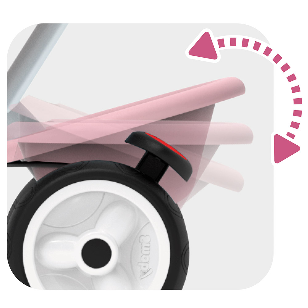 Smoby - Tricycle 3-in-1 Baby Driver Plus - Pink