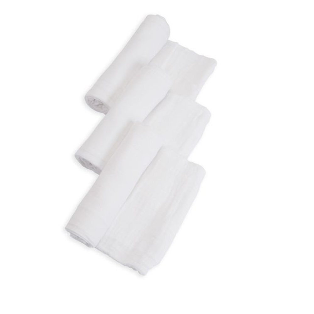 Little Unicorn - Cotton Muslin Swaddle - Pack of 3 - White