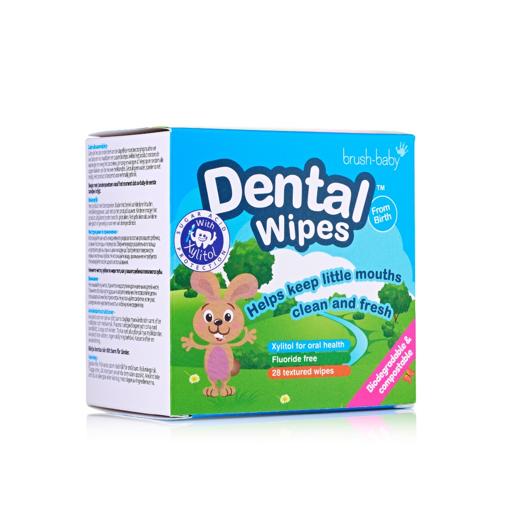 Brush Baby - Dental Wipes Biodegradable 28 Wipes