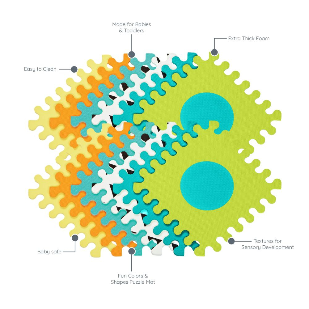 Infantino - Set Gaga Soft Foam Puzzle Mat - 6pc