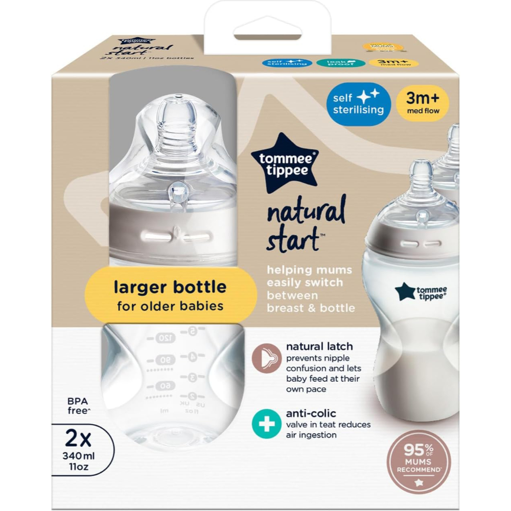 Tommee Tippee - Bottles Self-Sterilizing - Pack of 2 - 340ml