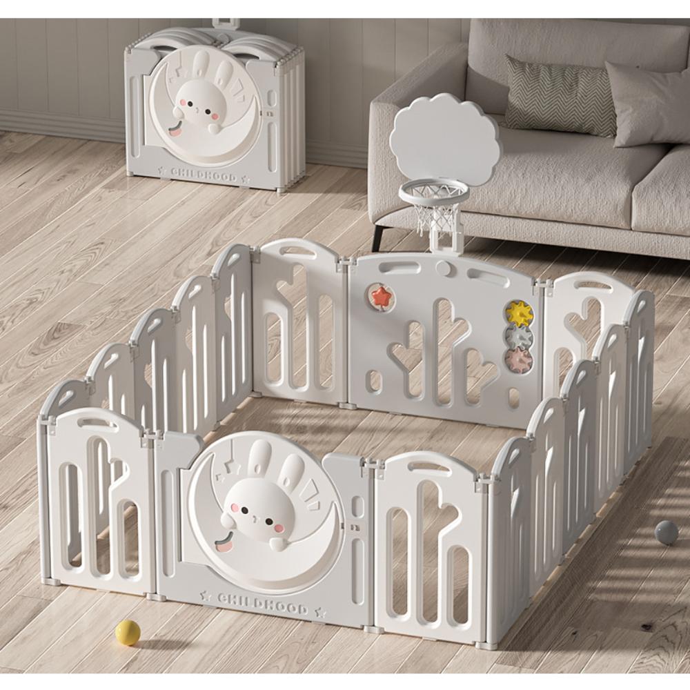 Lovely Baby - Kids Rabbit Playpen - with Basketball Hoop - 16 pcs