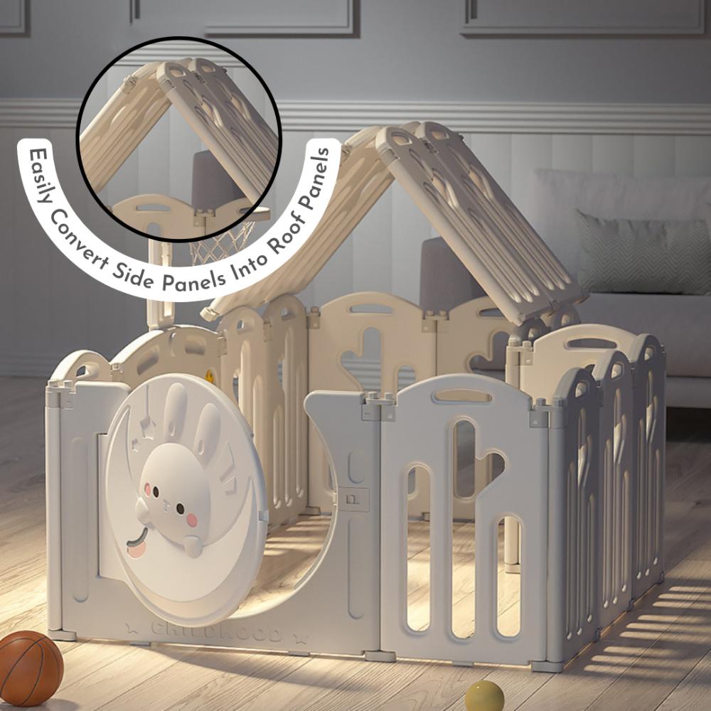 Lovely Baby - Kids Rabbit Playpen - with Basketball Hoop - 16 pcs