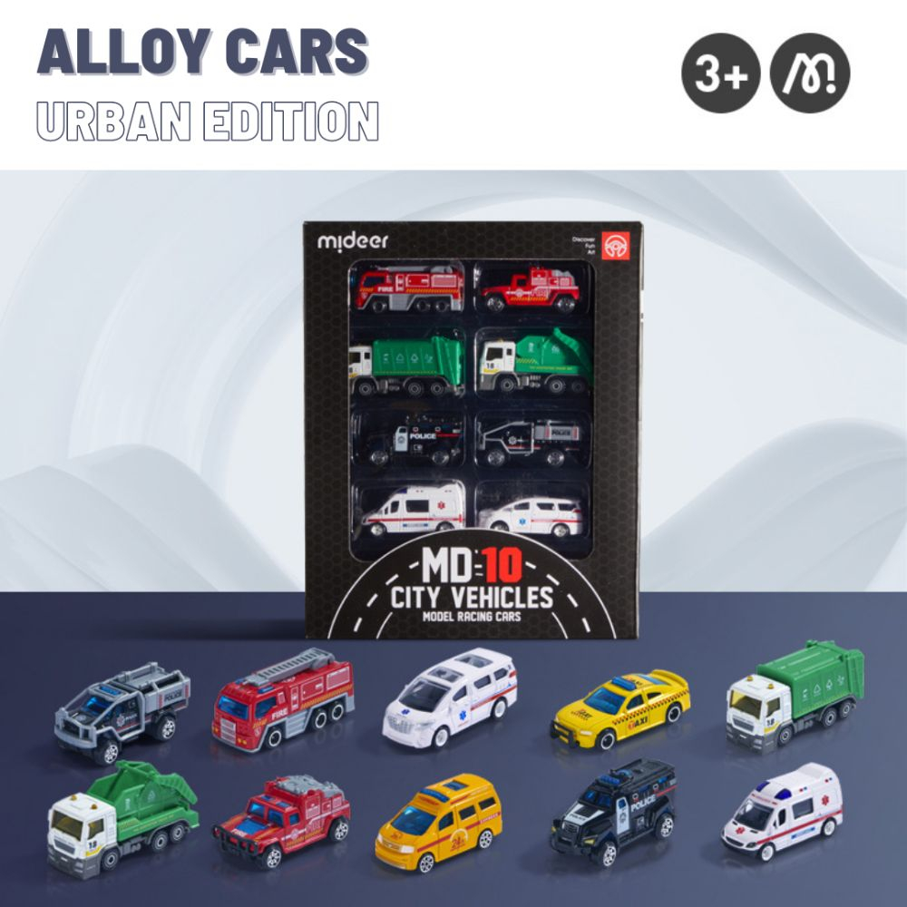 Mideer - Alloy City Vehicles Collection - 10pcs