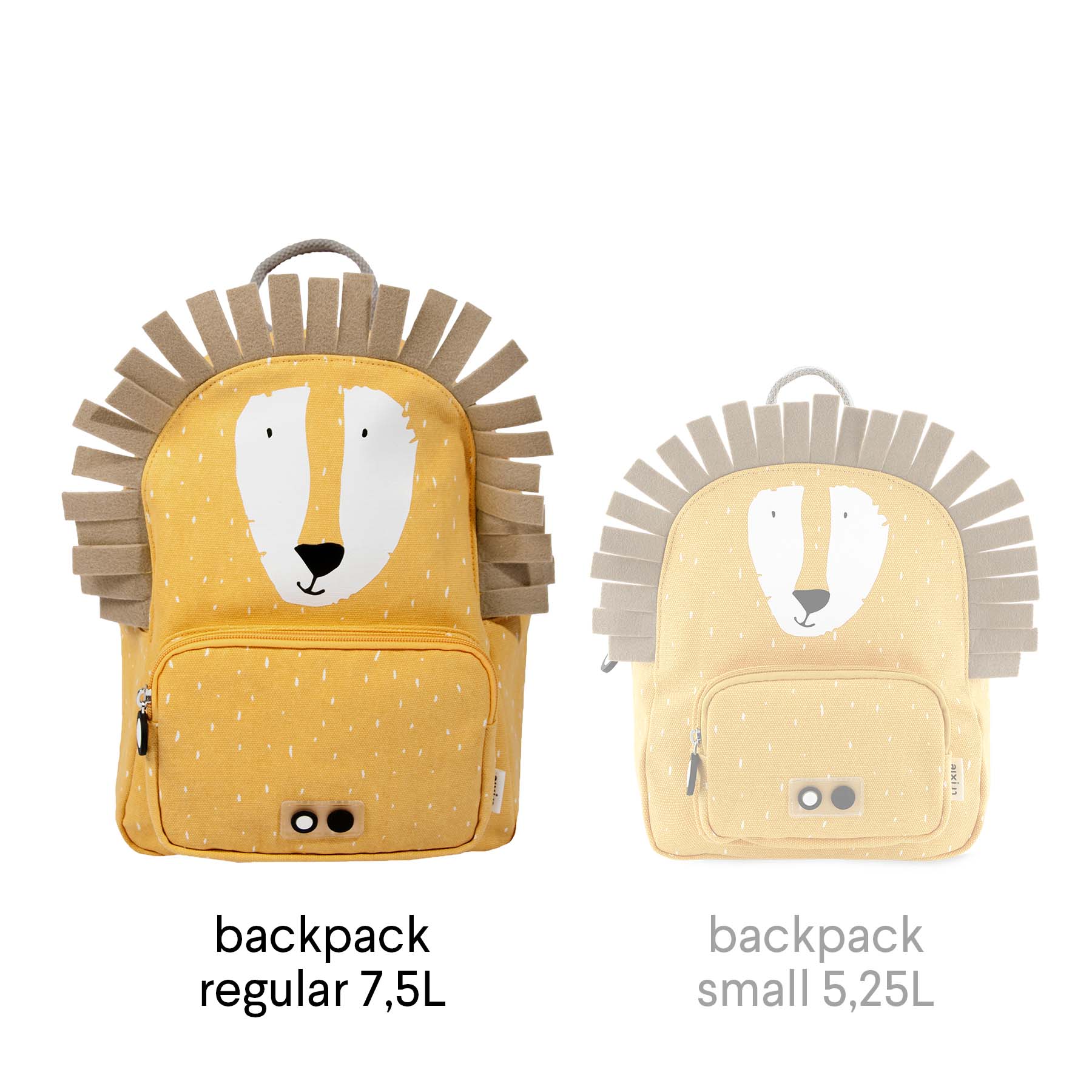Trixie - Backpack Mr. Lion - Yellow - 12-Inch/30.5cm