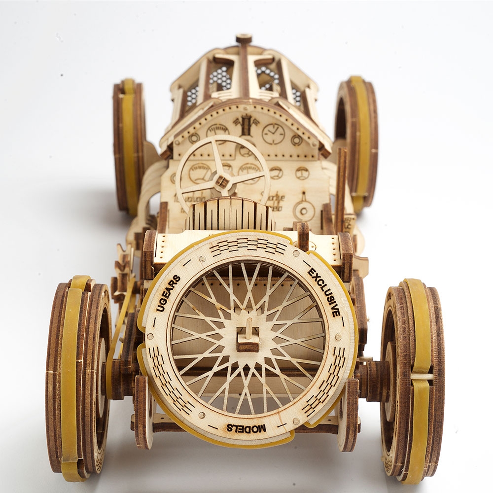 Ugears - U-9 Grand Prix Car - Racing 3D Puzzle Kit Gift