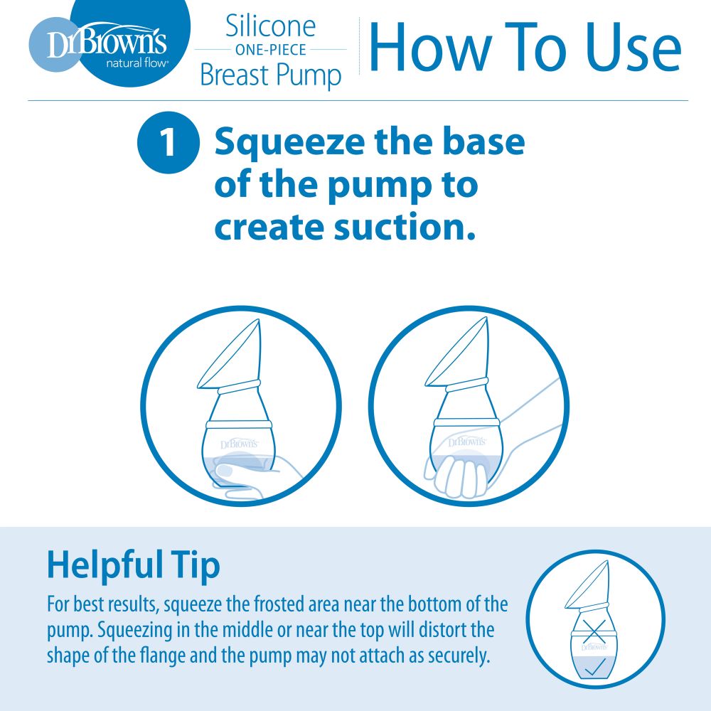 Dr. Brown's - One-Piece Silicone Breast Pump with Bottle