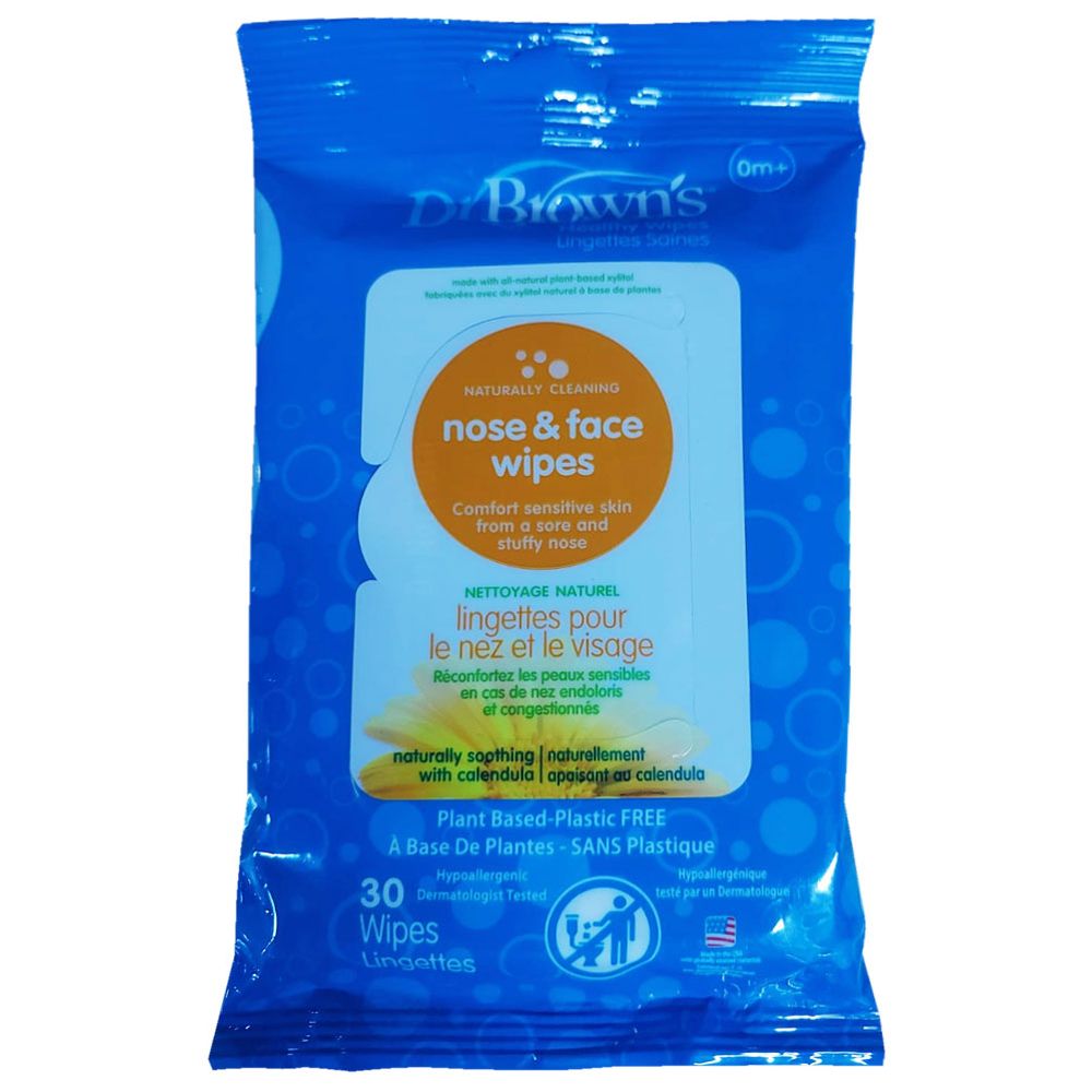Dr. Brown's - Nose & Face Wipes - 30pcs