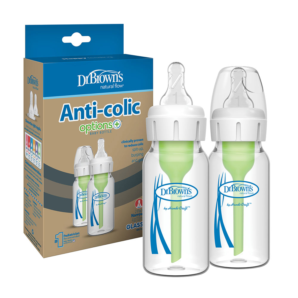 Dr. Brown's - Glass Narrow Options+ Bottle Pack of 2 - 120ml