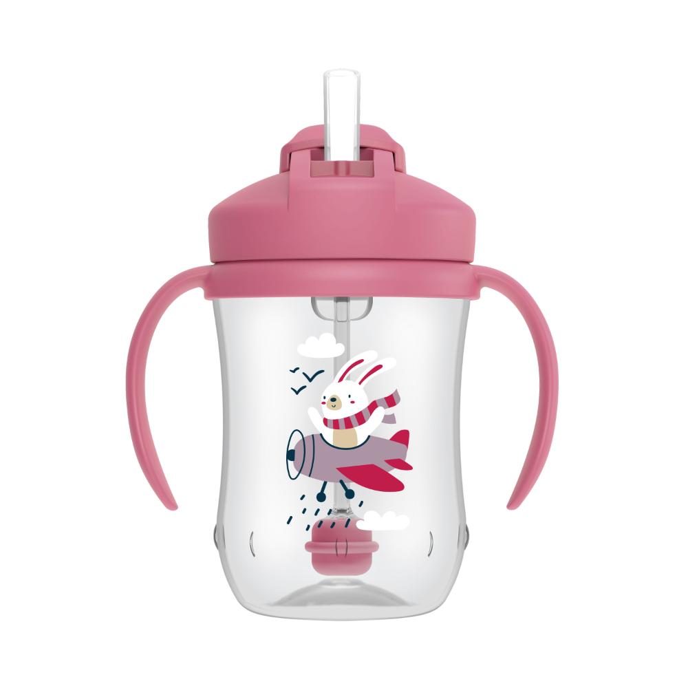 Dr. Brown's - 270 ml Baby's First Straw Cup with Handles - Pink